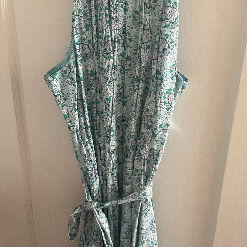 LOFT Floral Sleeveless Dress with Belt